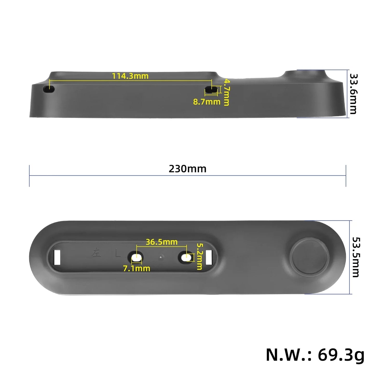 Original Xiaomi 6 Rear Fork Right + Left Cover Kit avec vis
