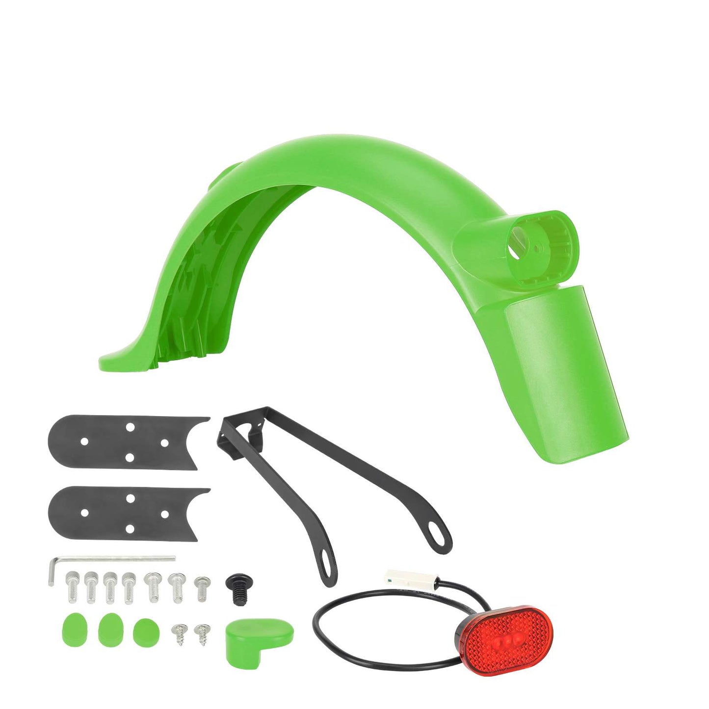 Vert garde-boue arrière kit avec light, metal bracket et crochet pour M365 Pro/Pro2 trottinette