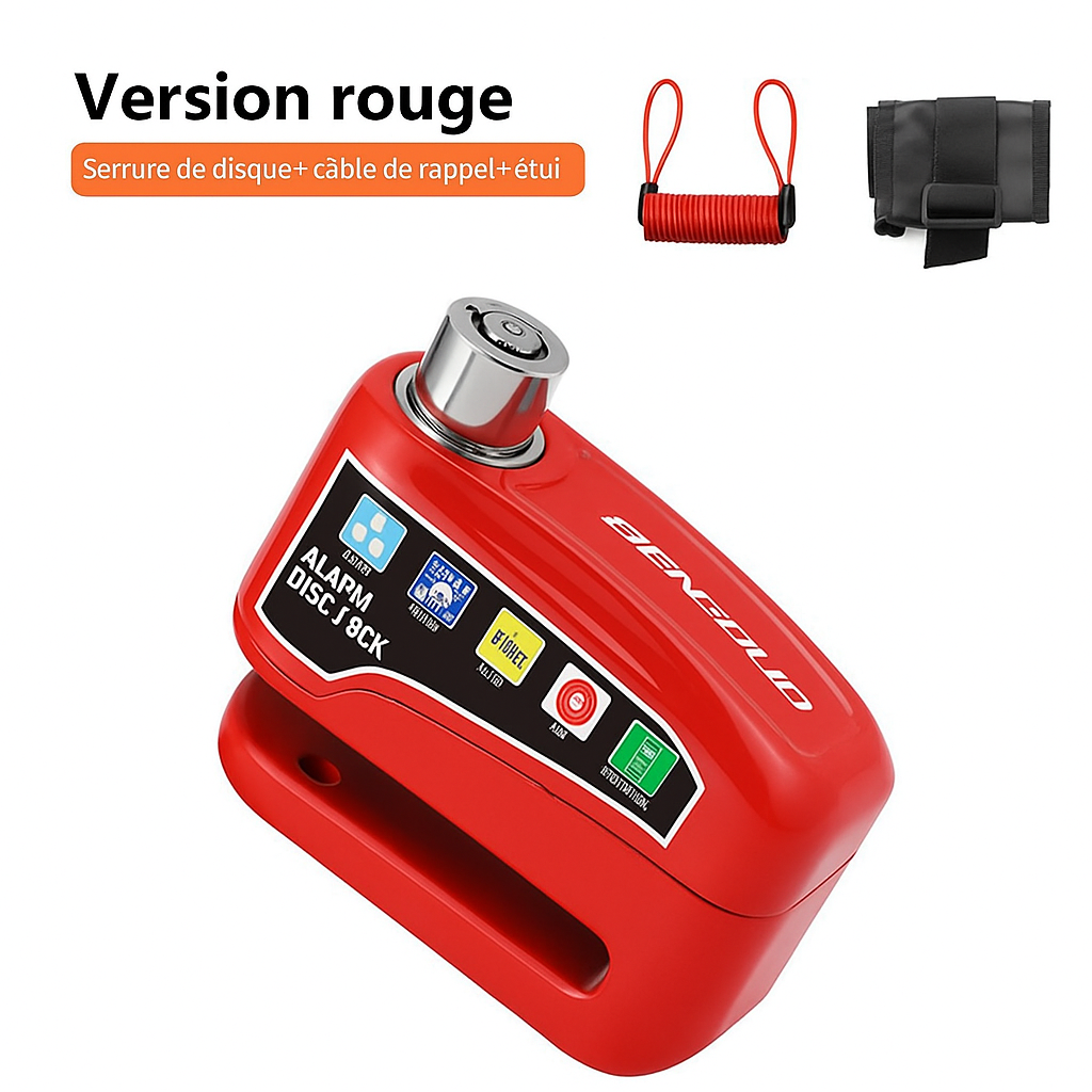 Verrou de frein à disque pour moto, vélo de montagne, alarme antivol, alliage de vélo électrique