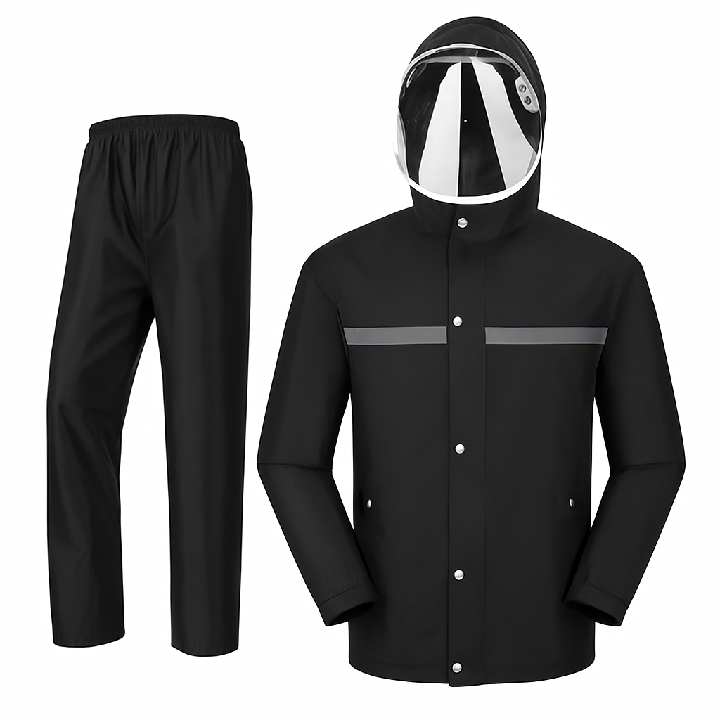 Veste anti-pluie, ensemble pantalon de pluie, vêtements pour adultes, conduite en vélo électrique, épaissie réfléchissante à double couche sur tout le corps