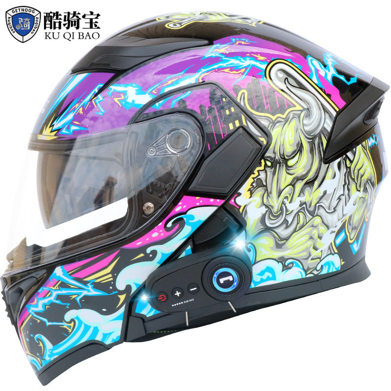 Cool Ride Treasure Casque Bluetooth Double visière avec FM