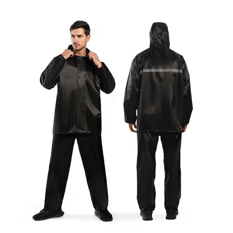 Veste anti-pluie, ensemble pantalon de pluie, vêtements pour adultes, conduite en vélo électrique, épaissie réfléchissante à double couche sur tout le corps
