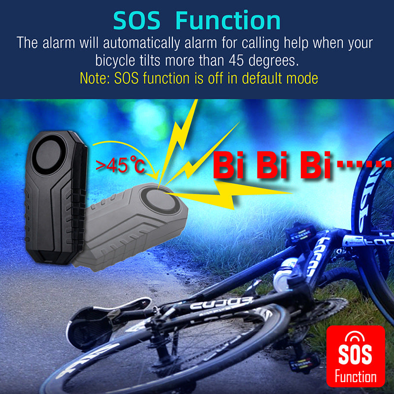 SF22R Alarme de vibrations de vélo Alarme de trottinette Sirène à télécommande sans fil