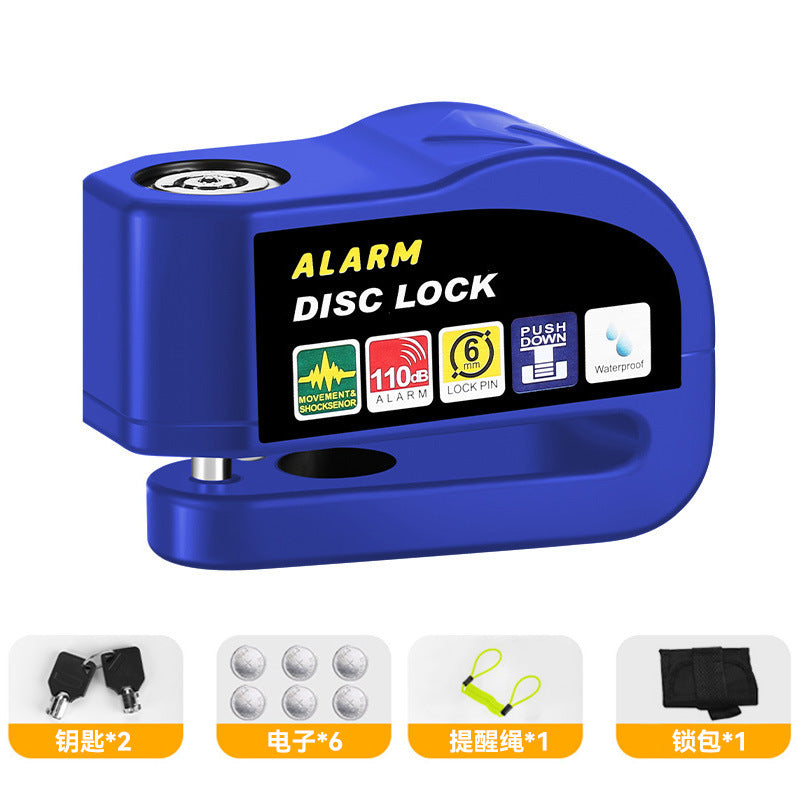Alarme de disque de frein de moto blocage antivol véhicule électrique alarme en alliage contrôlable disque de blocage de disque de vélo