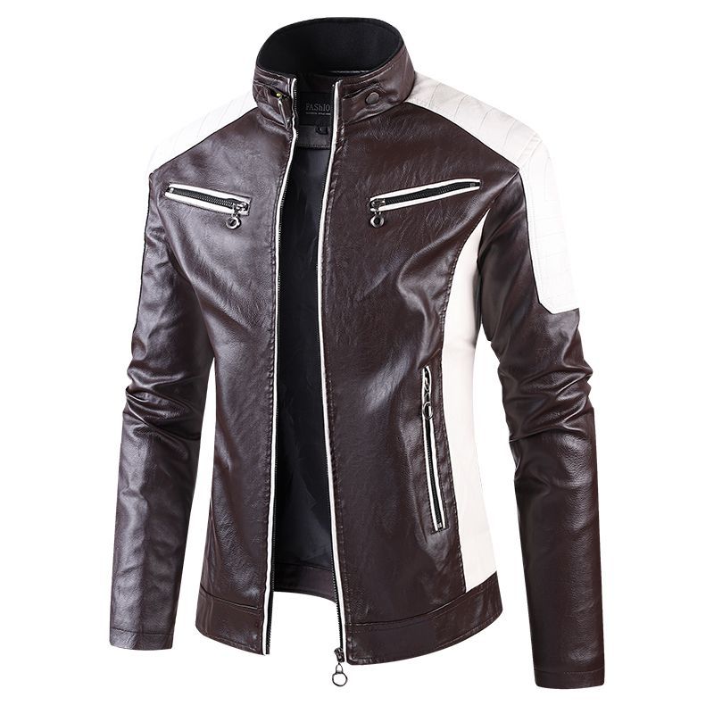 Veste en simili cuir, mince pour rester chaud