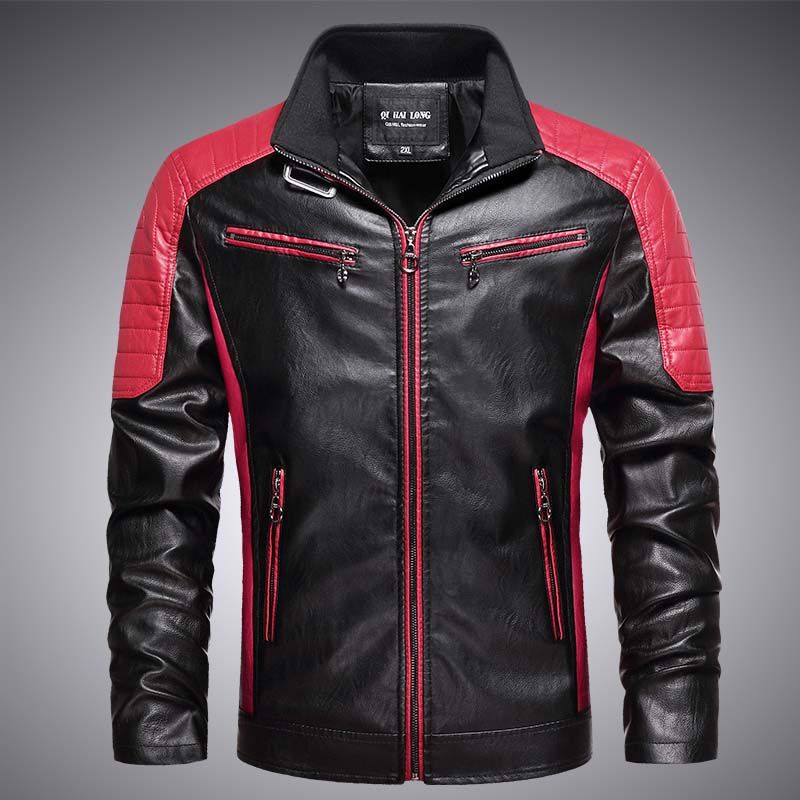 Veste en simili cuir, mince pour rester chaud