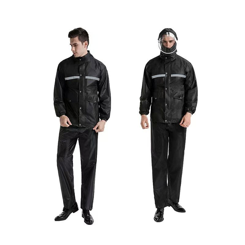 Veste anti-pluie, ensemble pantalon de pluie, vêtements pour adultes, conduite en vélo électrique, épaissie réfléchissante à double couche sur tout le corps