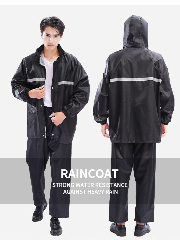 Veste anti-pluie, ensemble pantalon de pluie, vêtements pour adultes, conduite en vélo électrique, épaissie réfléchissante à double couche sur tout le corps