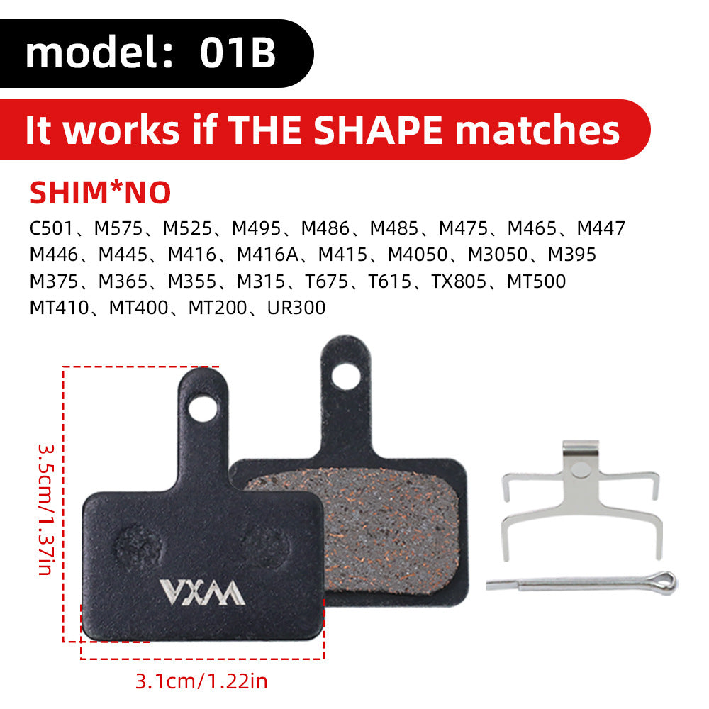 Plaquettes de frein à disque universelle en fibre de cuivre BB5, vélo de montagne M355M446