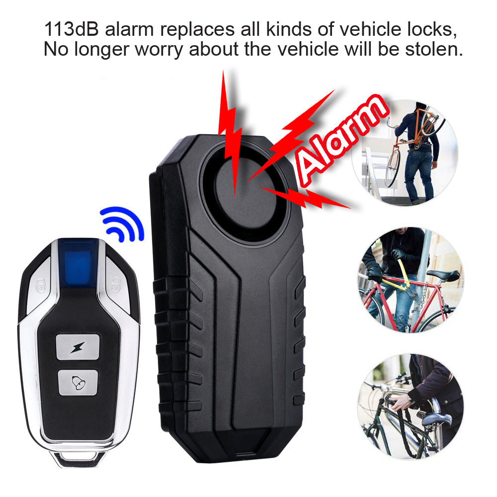SF22R Alarme de vibrations de vélo Alarme de trottinette Sirène à télécommande sans fil