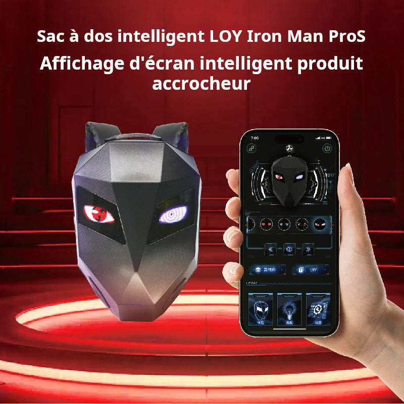 LOY sac audio LED yeux brillants sac à dos intelligent
