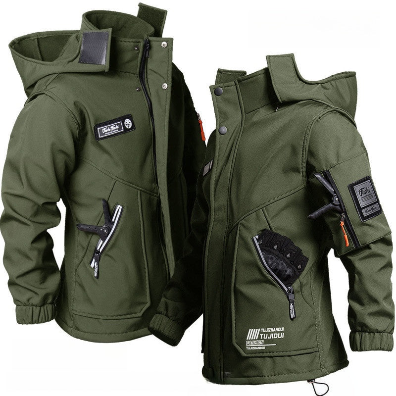 R9T veste tactique pour les sports en plein air revĂȘtement polaire veste de cyclisme Ă l'Ă©preuve du vent impermĂ©able