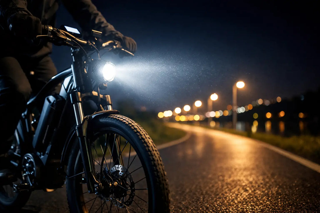 Éclairage puissant pour vélo électrique la nuit