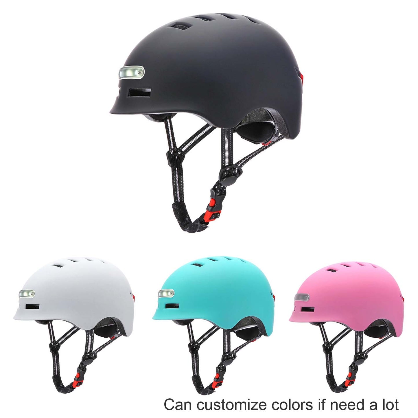 Noir M size casque avec light