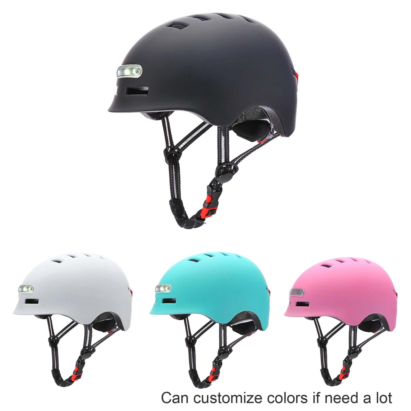 Noir M size casque avec light