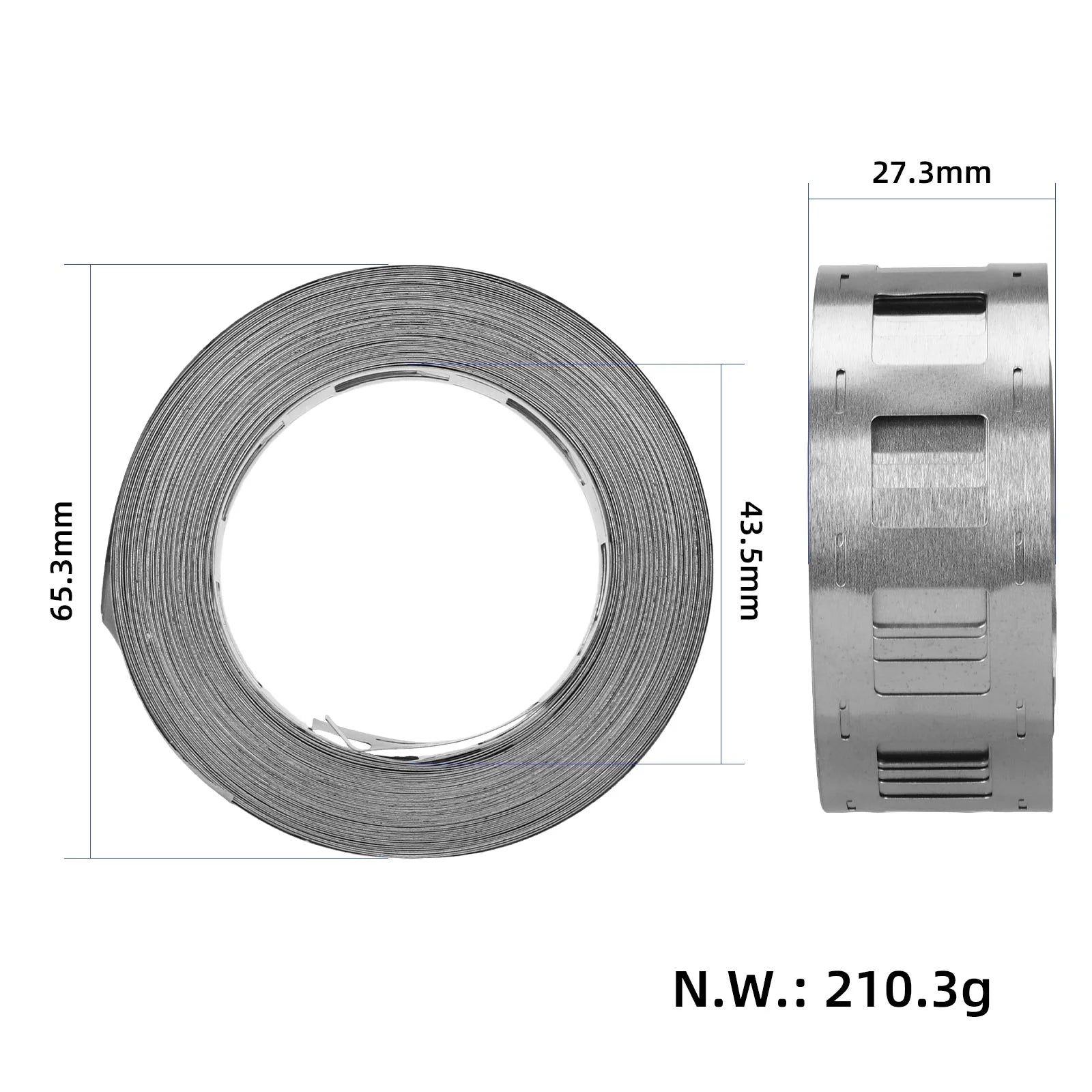 2P 20.2x0.15mm*10M batterie nickel of plated steel