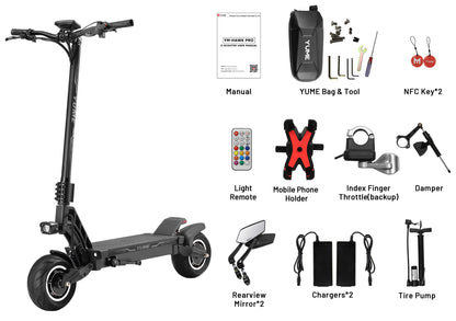 YUME HAWK Pro 2*3000W Freins et suspensions hydrauliques avec amortisseur de direction