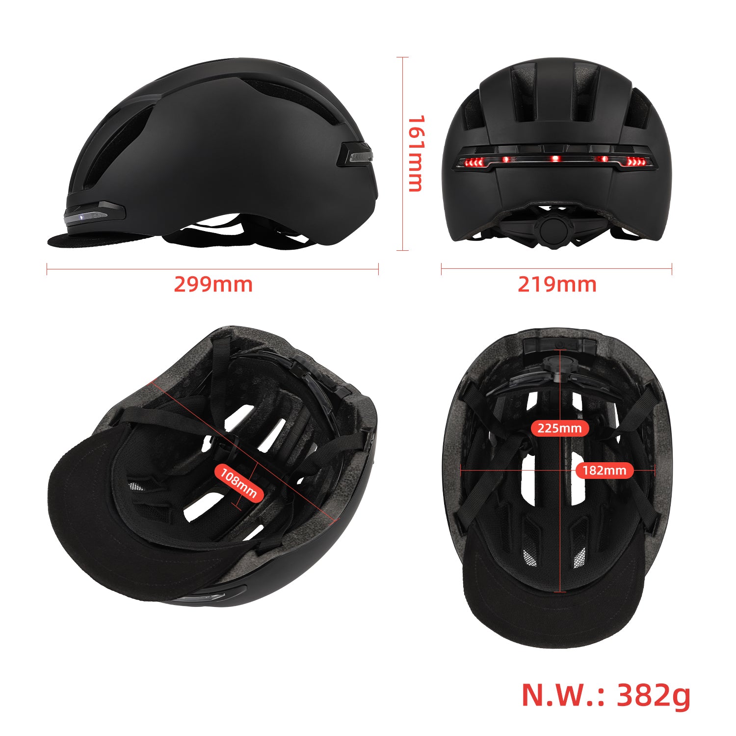 Noir smart casque avec wireless guidon télécommande