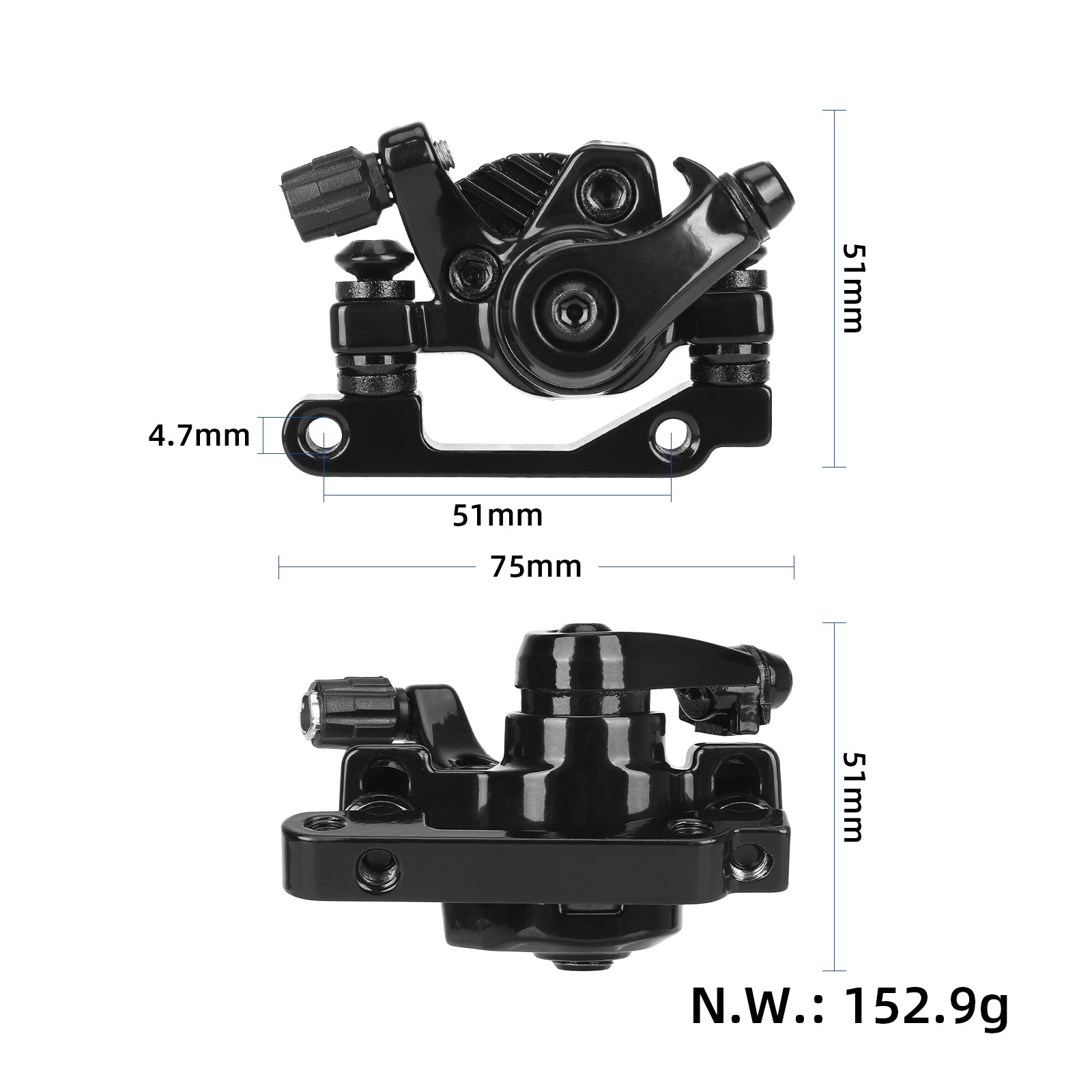Noir frein à disque pour KuKirin G2 Pro/G2 Max/G3/A1 trottinette