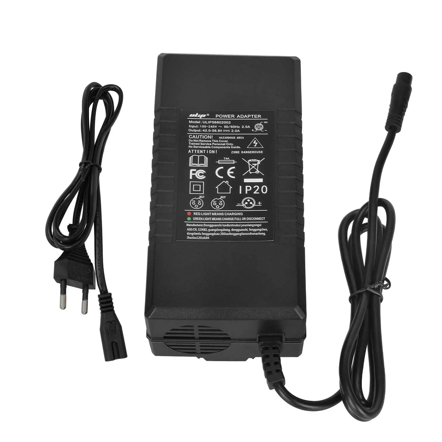Ulip 58.8V2A chargeur avec petit LP16-3P embout(prise EU)