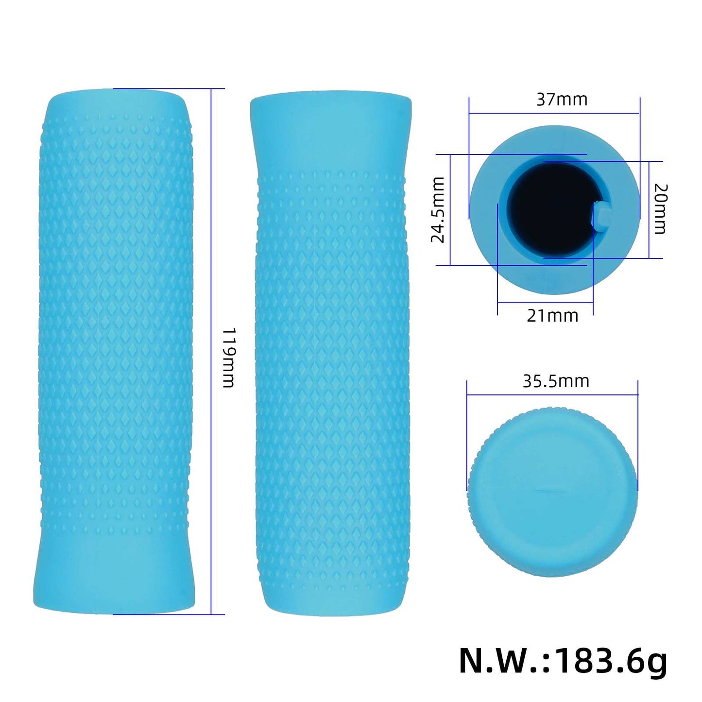 2 pcs bleu couvre-poignées pour Ninebot ES1/ES2/ES3/ES4/ES5