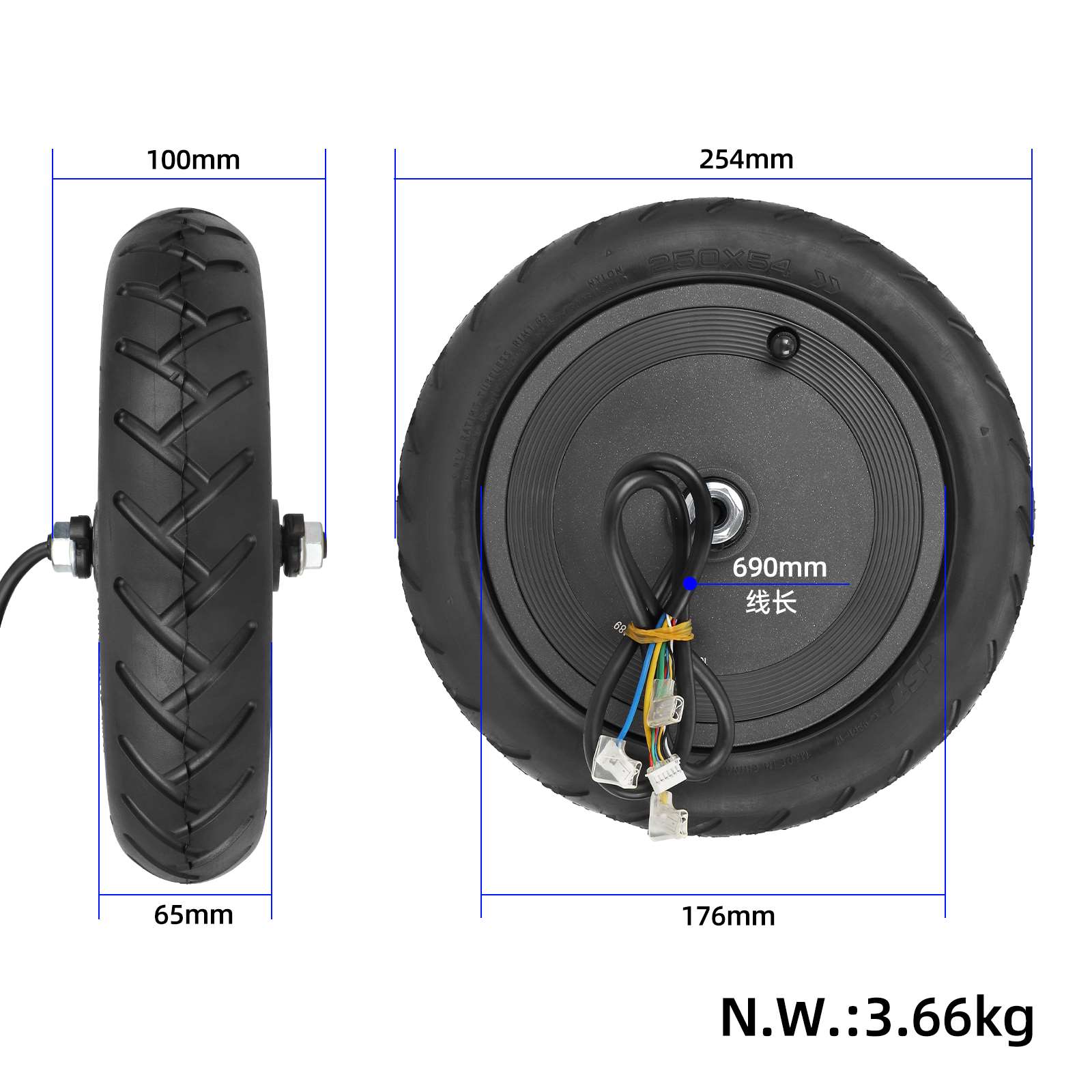 Xiaomi 4 motor avec CST 250*54 vacuum pneu