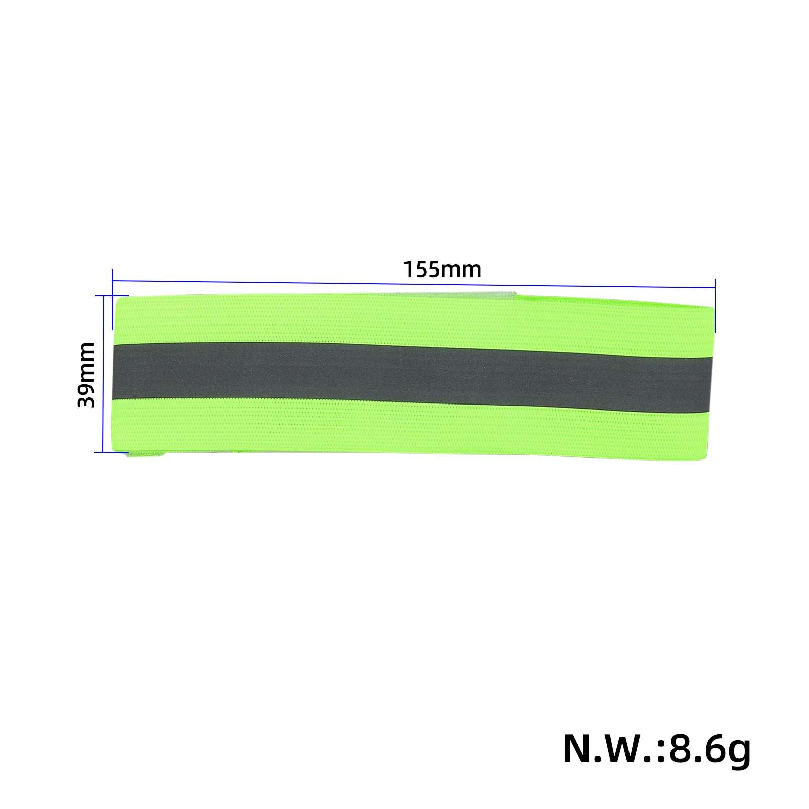 Vert fluorescent 4*1.5cm shaggy réfléchissant hand et foot wristbands