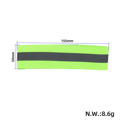 Vert fluorescent 4*1.5cm shaggy réfléchissant hand et foot wristbands