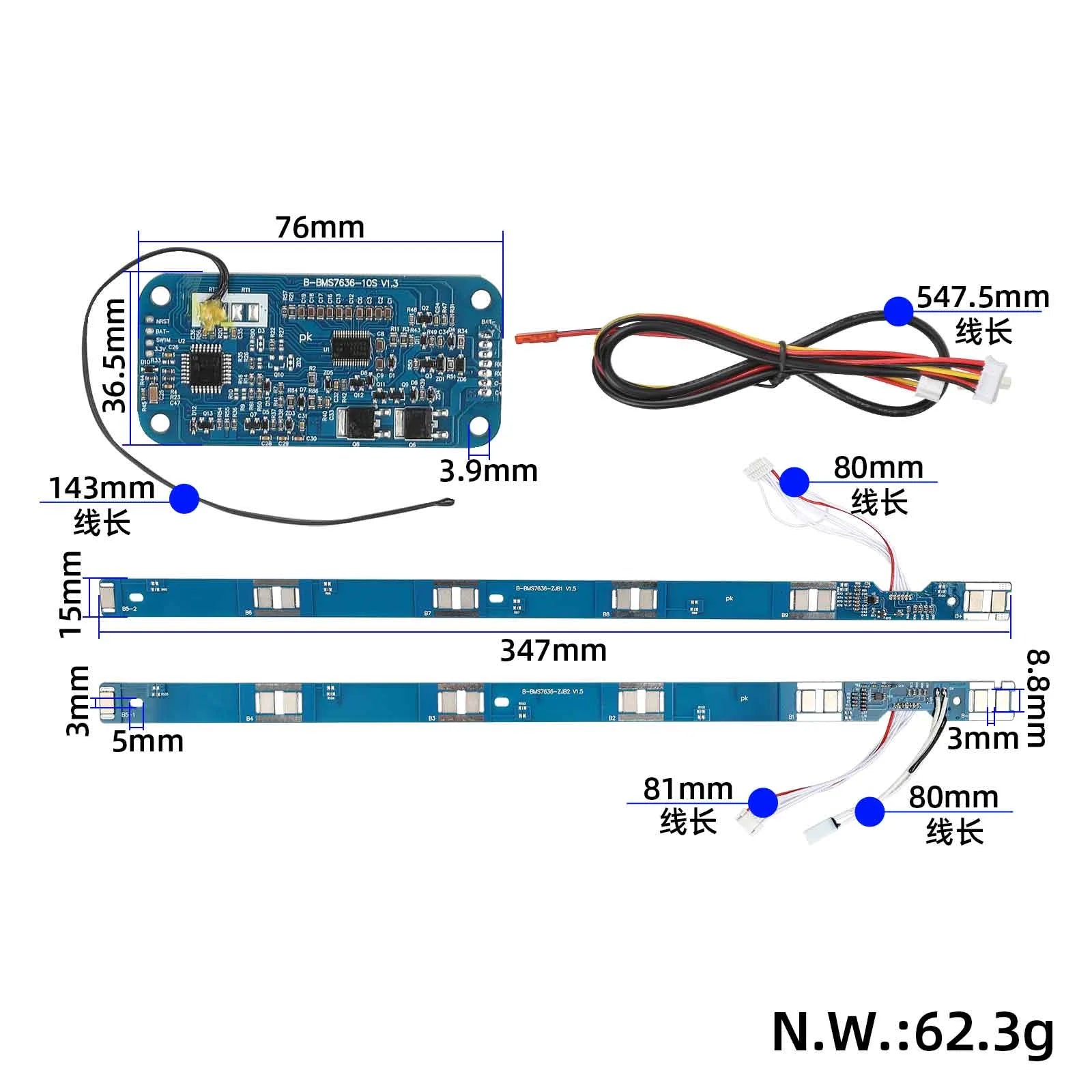 Xiaomi Pro Electric trottinette BMS Board + Side Bar Kit