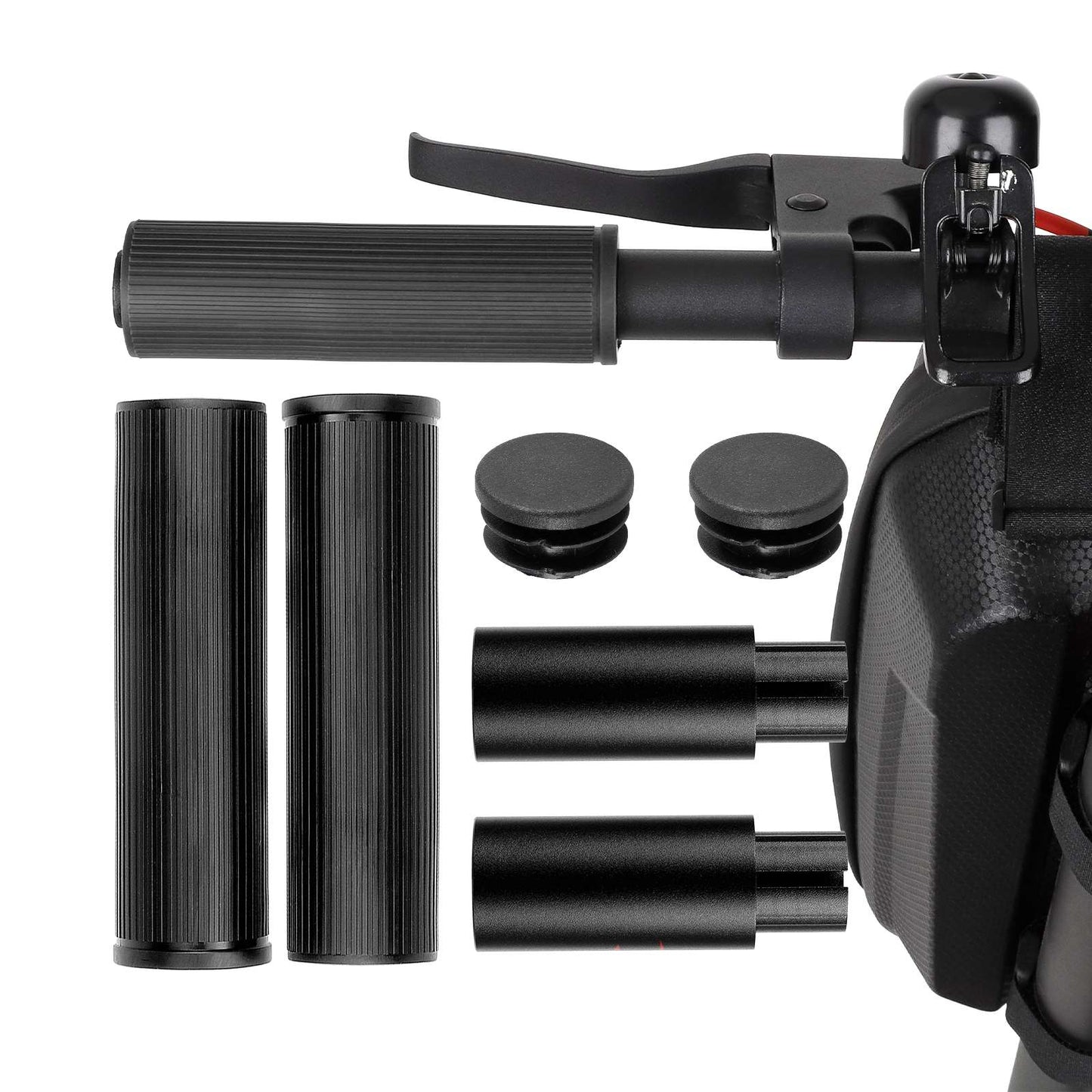 Noir Ulip silicone guidon extender kit sans light pour xiaomi et Ninebot ES series trottinettes