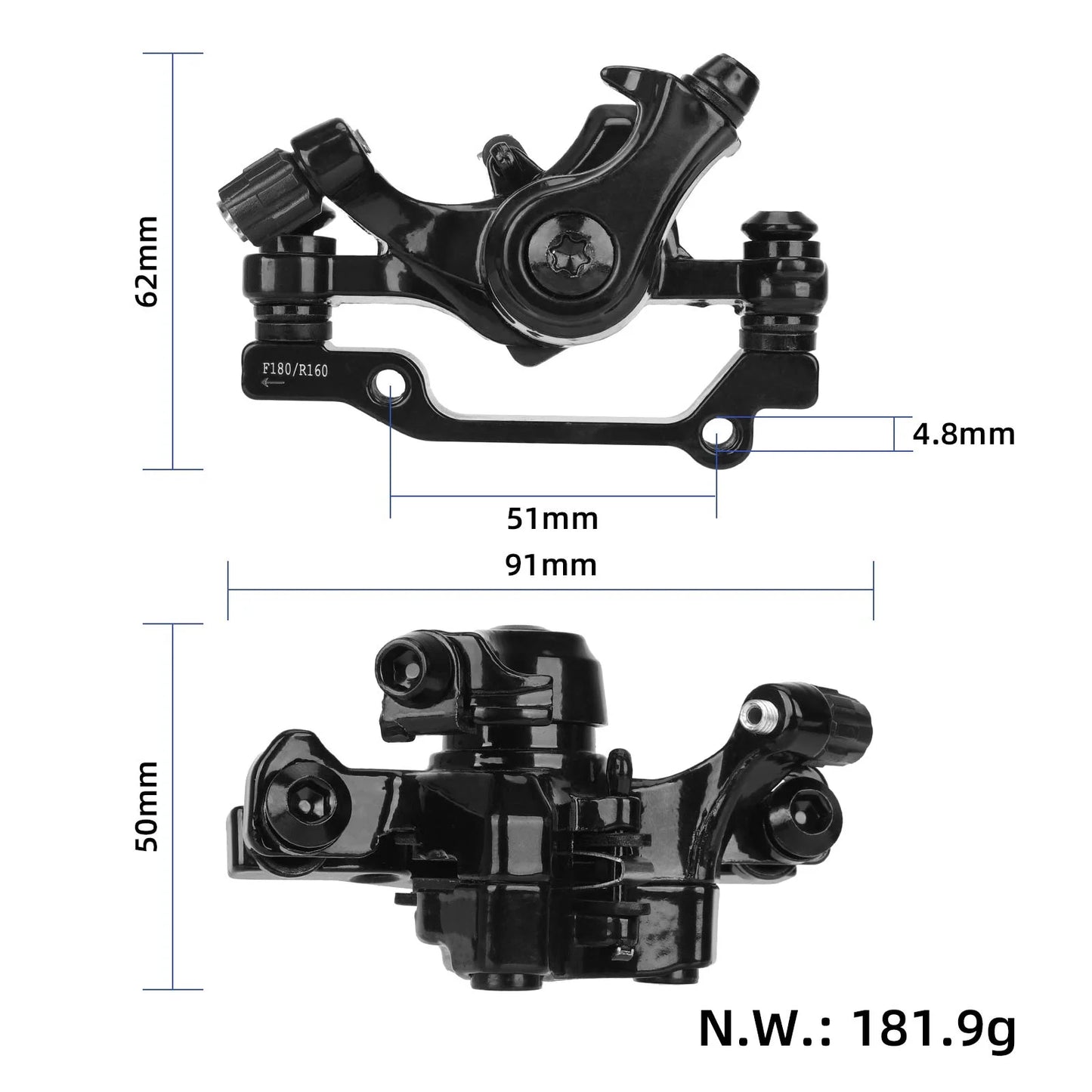 F180/R160mm rear frein à disque pour kukirin C1 PRO