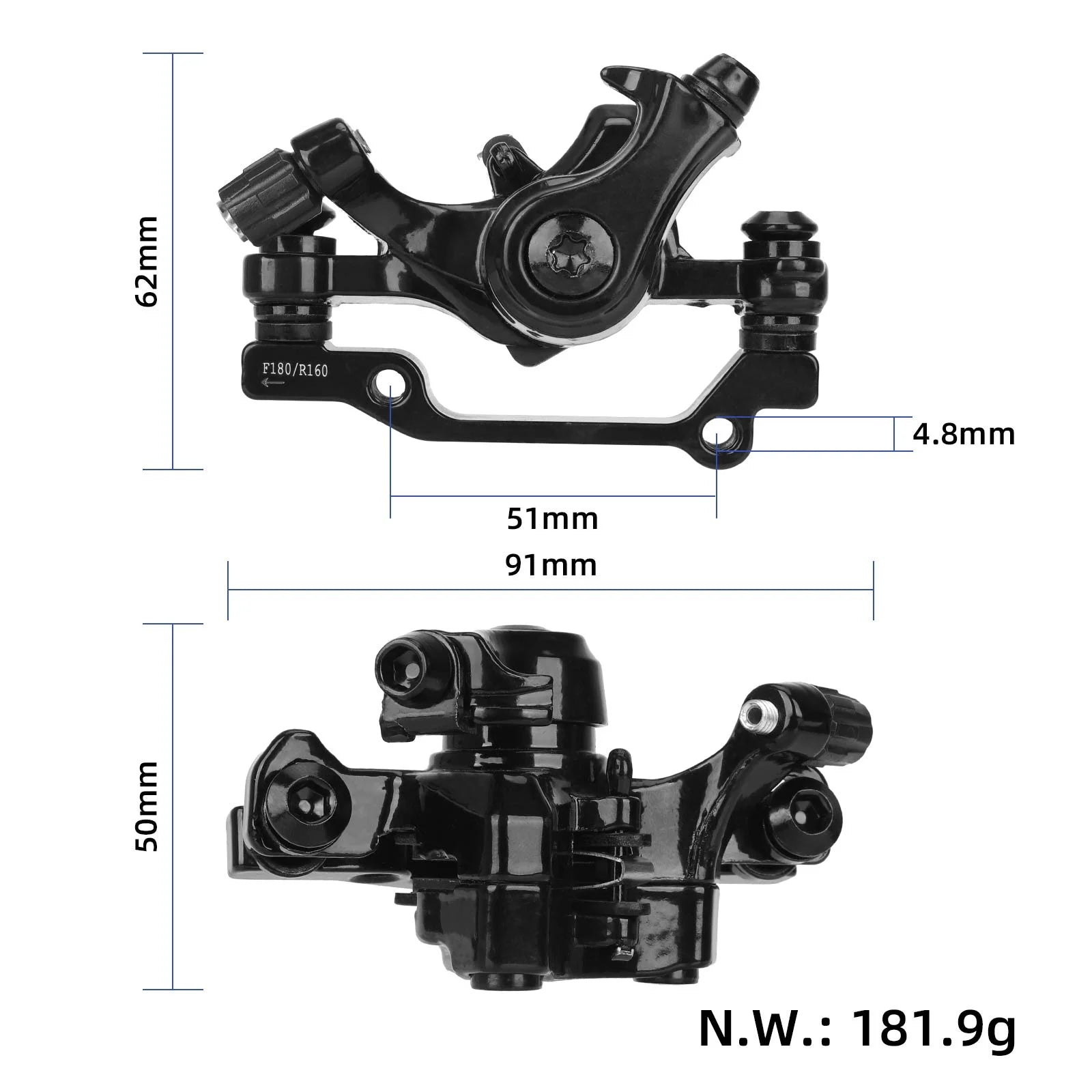 F180/R160mm rear frein à disque pour kukirin C1 PRO