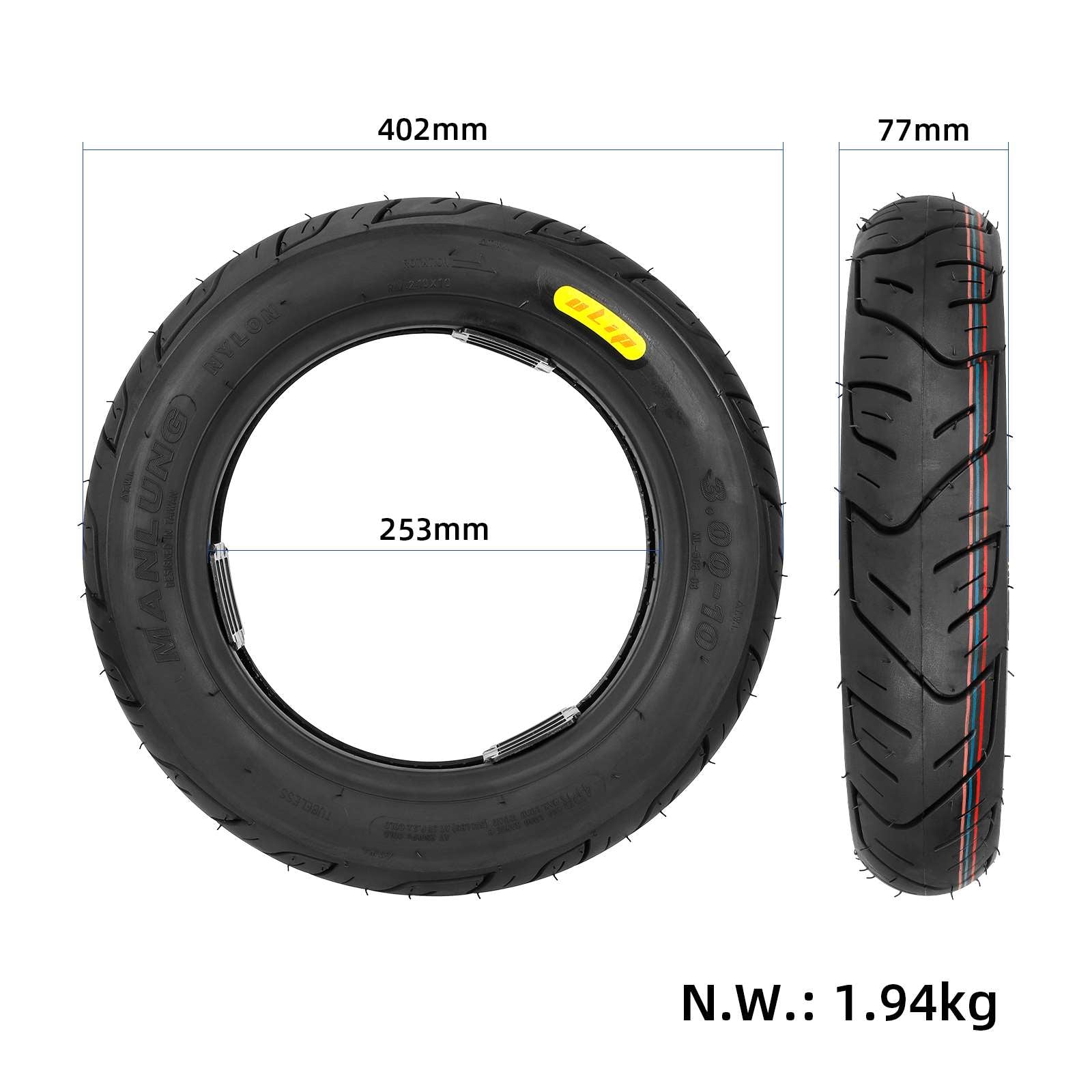Ulip 3.00-10 pneu tubeless