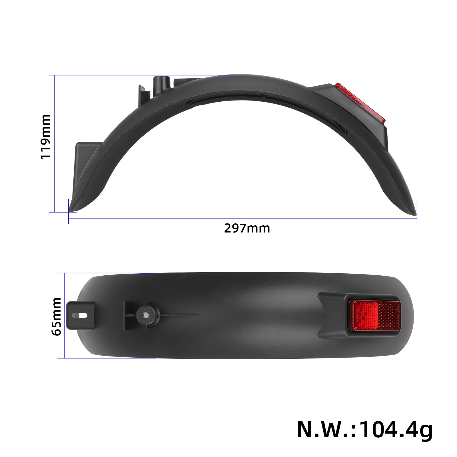 Original rear garde-boue Kit avec catadioptre Xiaomi 4 Lite (2 Gen) trottinette