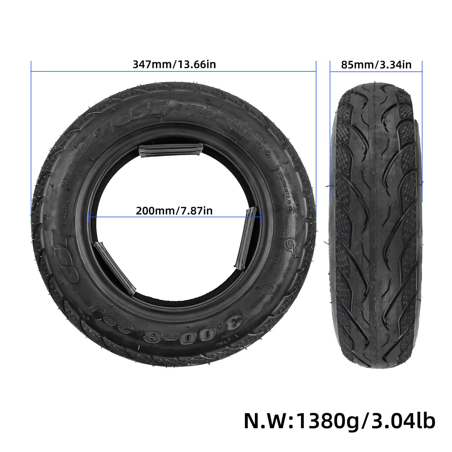 CST 3.00-8 pneu tubeless