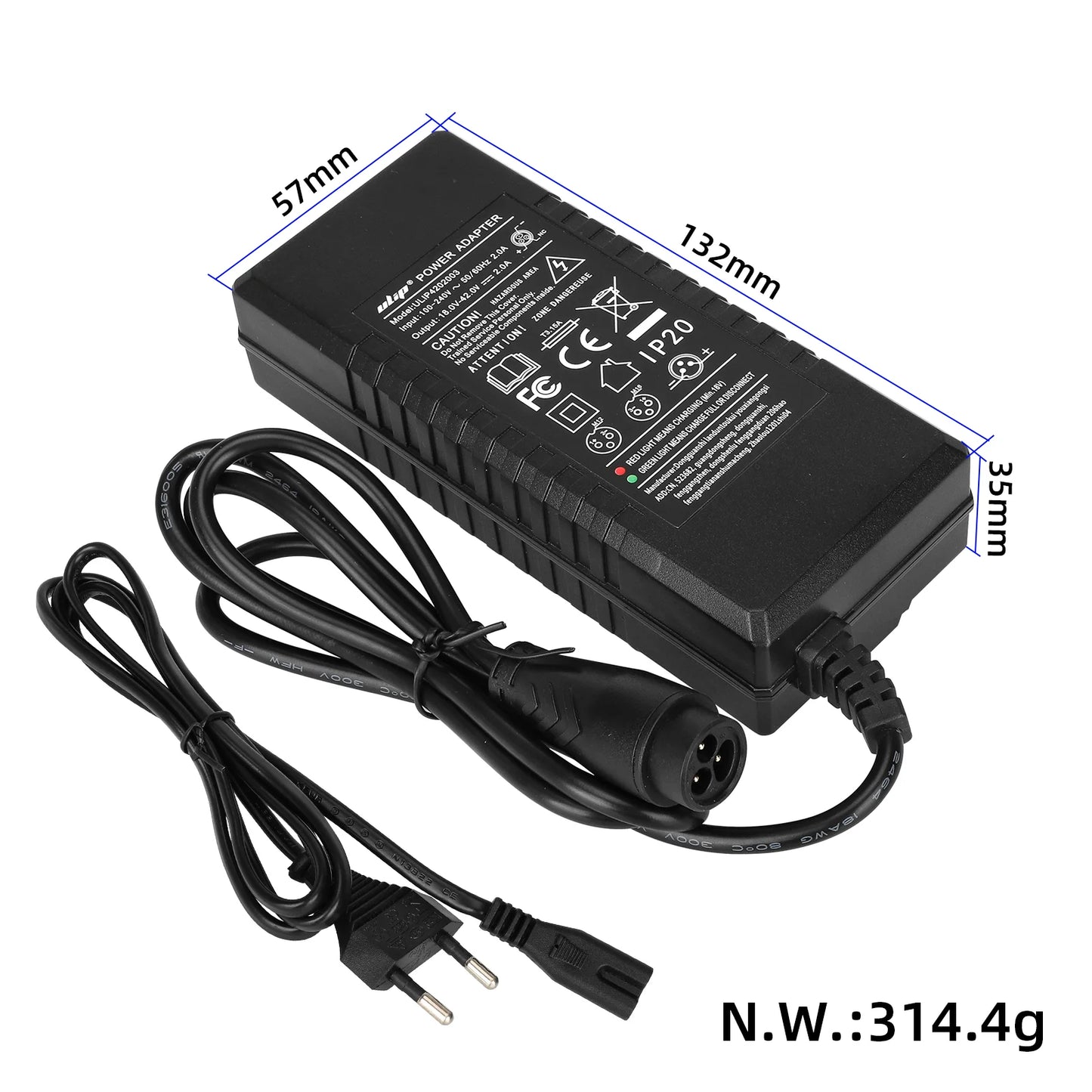 Ulip 42V2A chargeur avec grand LP16-3P embout(prise EU)