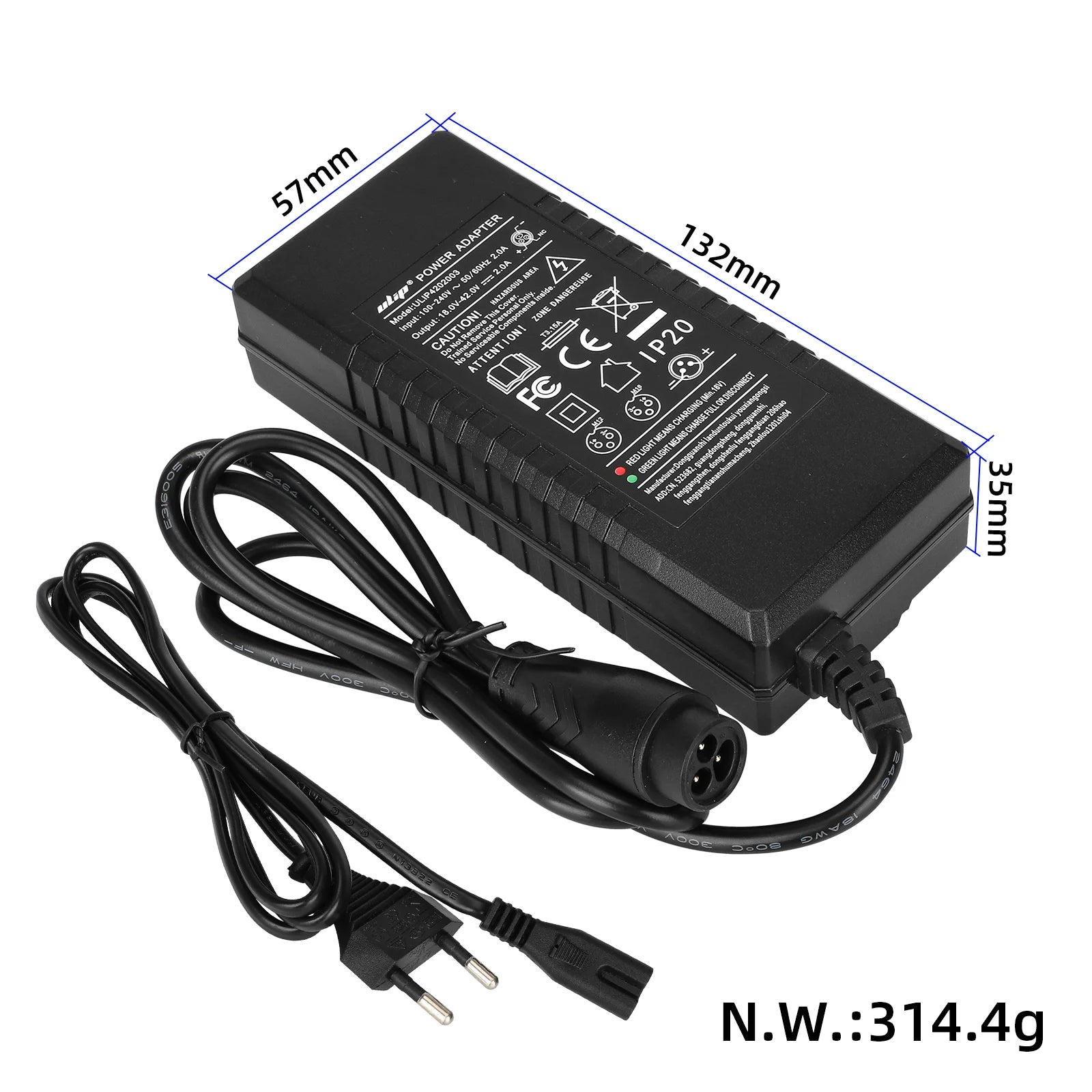 Ulip 42V2A chargeur avec grand LP16-3P embout(prise EU)