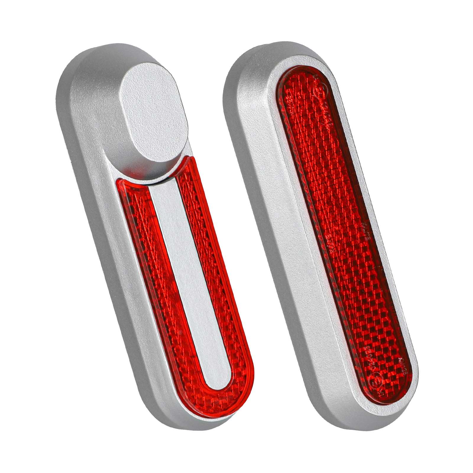 4 pcs refitting argent decorative shells+rouge catadioptre bars pour M365 1S Pro Pro2 et Lite