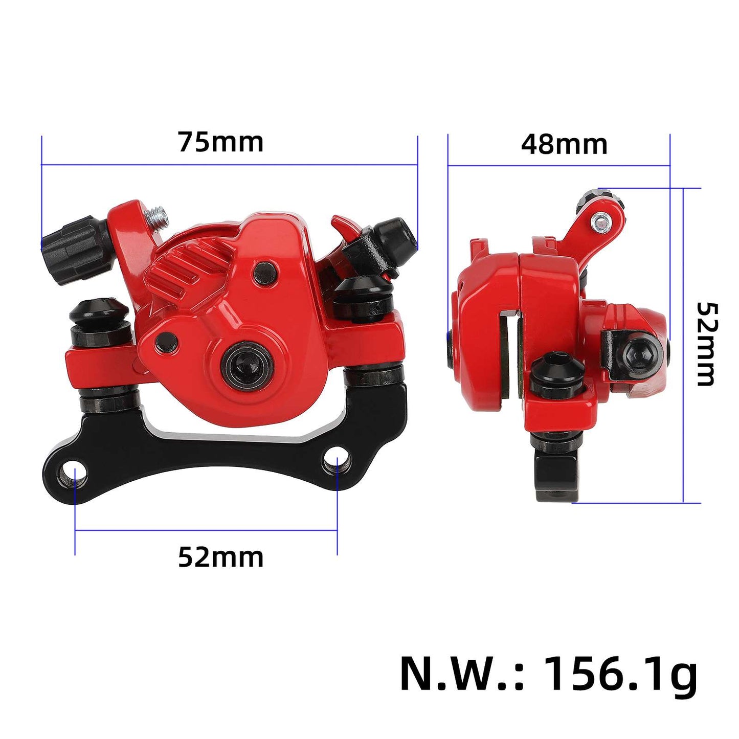 Rouge front frein à disque pour Kugoo M4 trottinette(Fan shape)