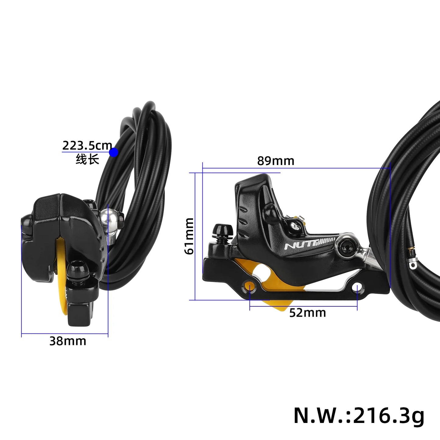 NUTT 4 Piston right back frein à disque pour KuKirin trottinettes