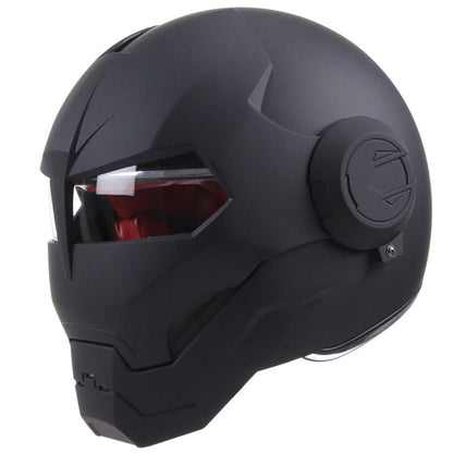Casque de moto complet Iron Man rétro