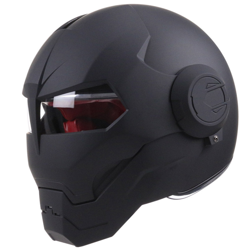Casque de moto complet Iron Man rétro