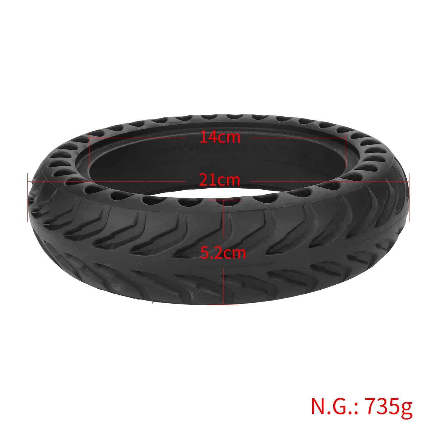 8.5 inch noir nid d’abeille pneu