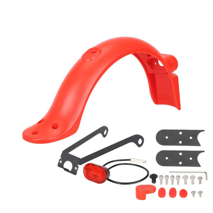 Rouge garde-boue arrière kit avec light, metal bracket et crochet pour M365 Pro/Pro2 trottinette