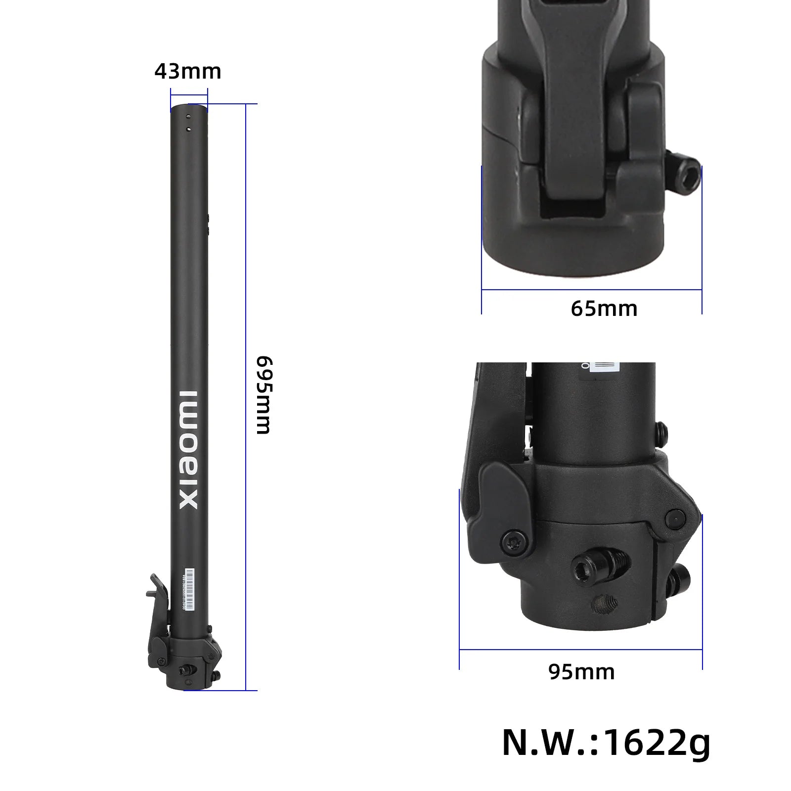 Original front pliable pole avec base pour Xiaomi 5 Plus