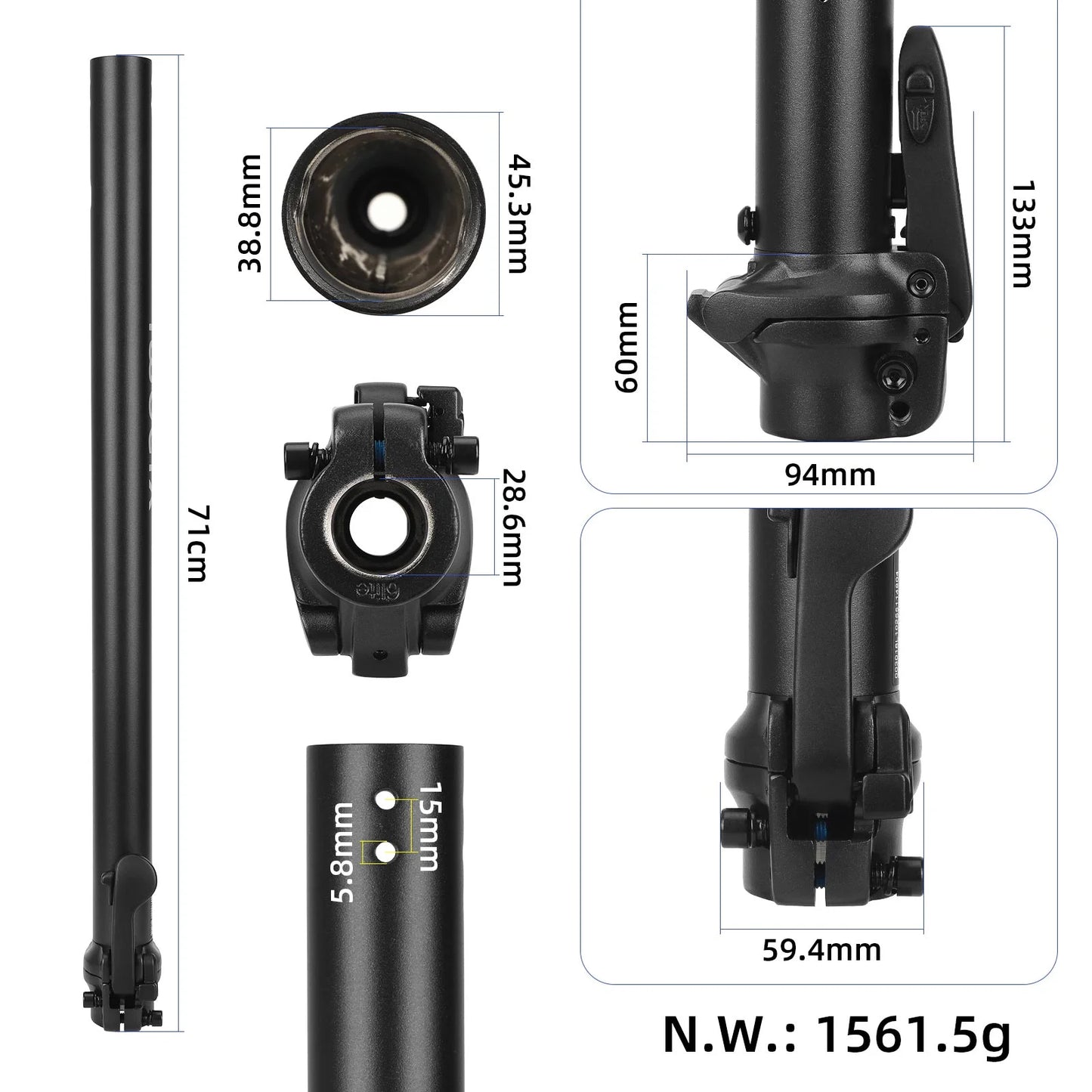 Original front pliable pole avec base pour Xiaomi 6 Lite