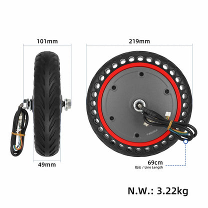 36V350W 8.5 inch Pro motor avec 8 1/2*2 porous pneu plein(pour Pro trottinette)