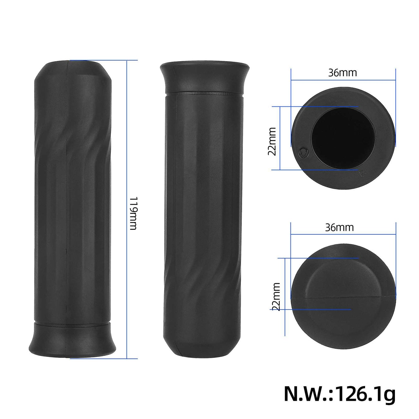 Noir couvre-poignées pour NIU electric trottinette
