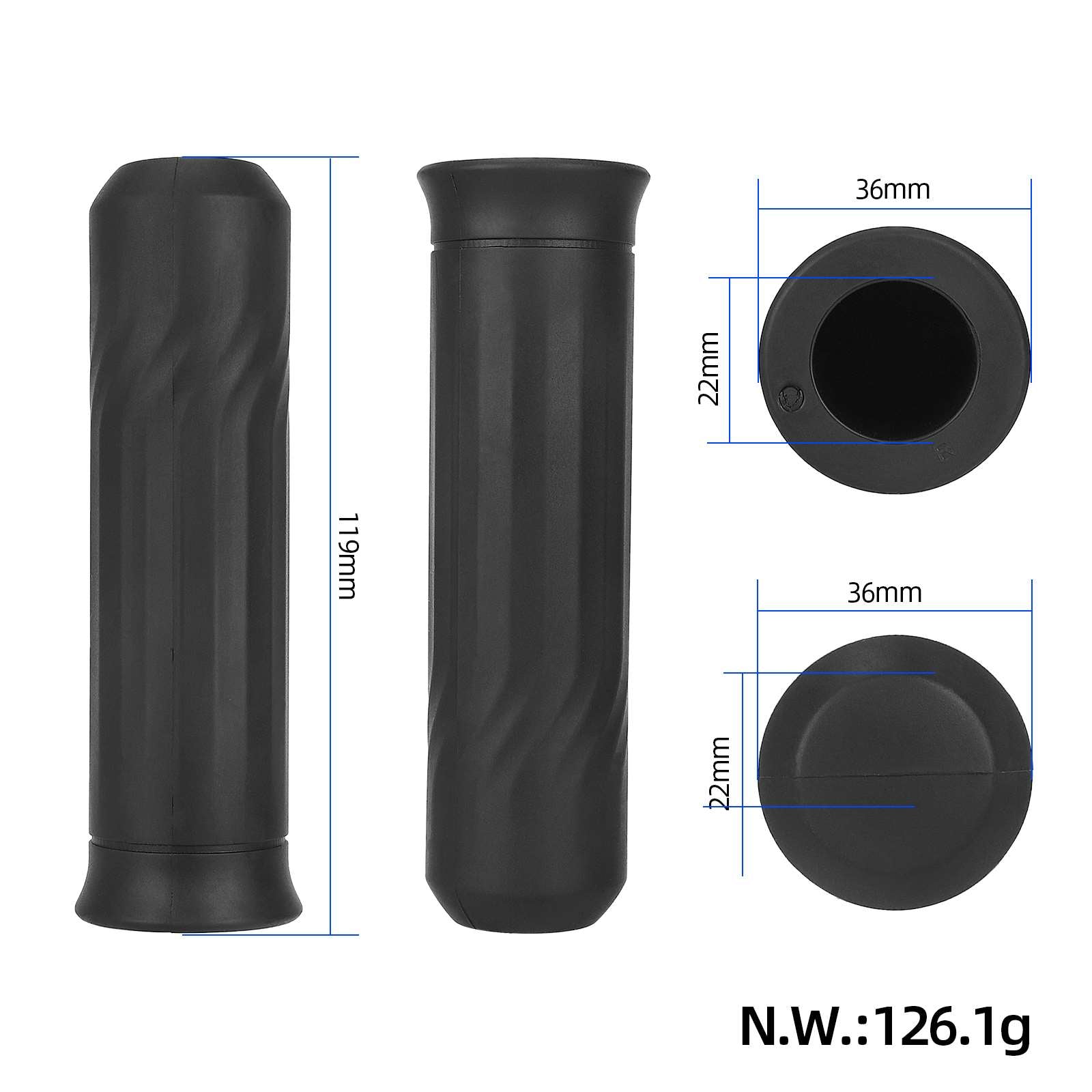 Noir couvre-poignées pour NIU electric trottinette