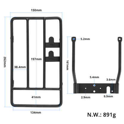 Ulip Folded Rear Rack Storage Shelf pour xiaomi trottinettes